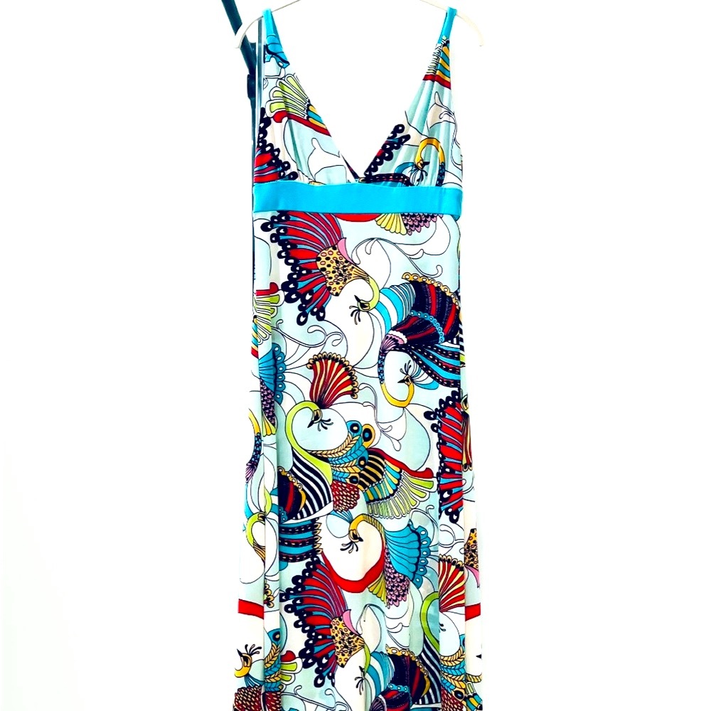Colorful Tropical Maxi Dress